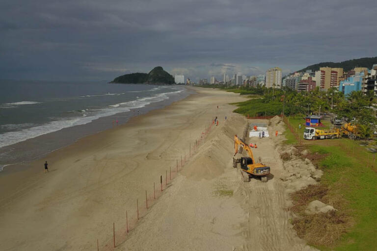 Proteções costeiras garantem estabilidade das obras de revitalização de Matinhos