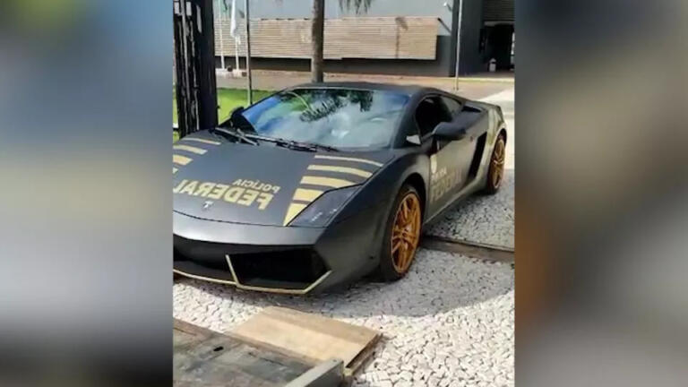 Lamborghini de R$ 800 mil apreendida com Rei do Bitcoin chega a Guaíra