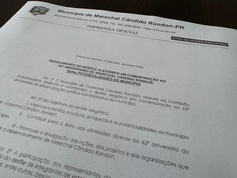 Abertas inscrições ao Desfile de 25 de Julho em Marechal Rondon