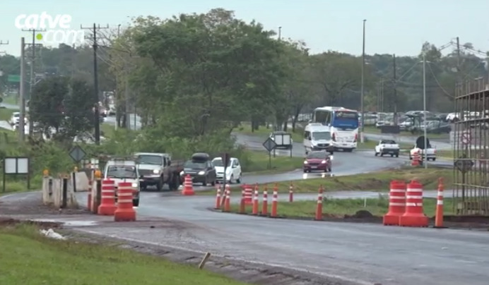 Trevo de acesso à Argentina e as Cataratas do Iguaçu tem alteração no trânsito em Foz do Iguaçu