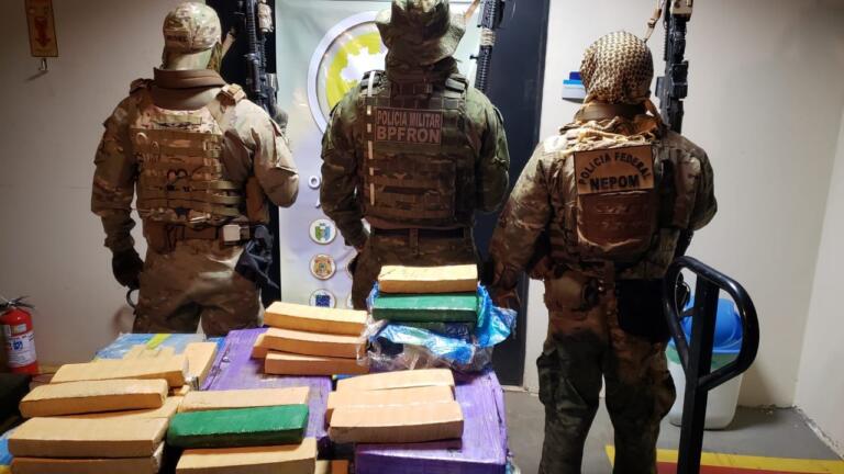 Meia tonelada de maconha é apreendida em ação integrada em Guaíra