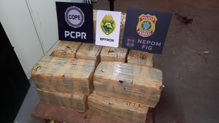BPFron, Polícia Federal e Polícia Civil apreendem 403 kg de maconha em Santa Helena