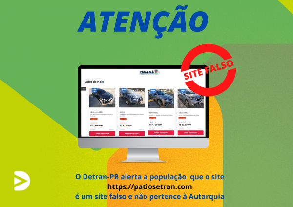 Detran-PR emite nota de alerta sobre leilões de veículos falsos
