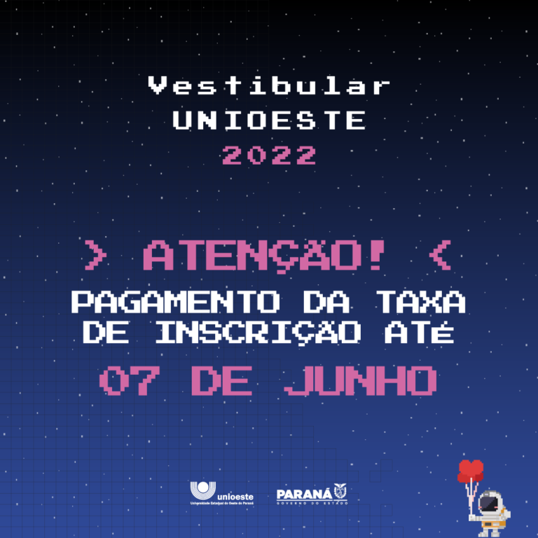 Unioeste prorroga prazo de pagamento da taxa do vestibular até 07 de junho