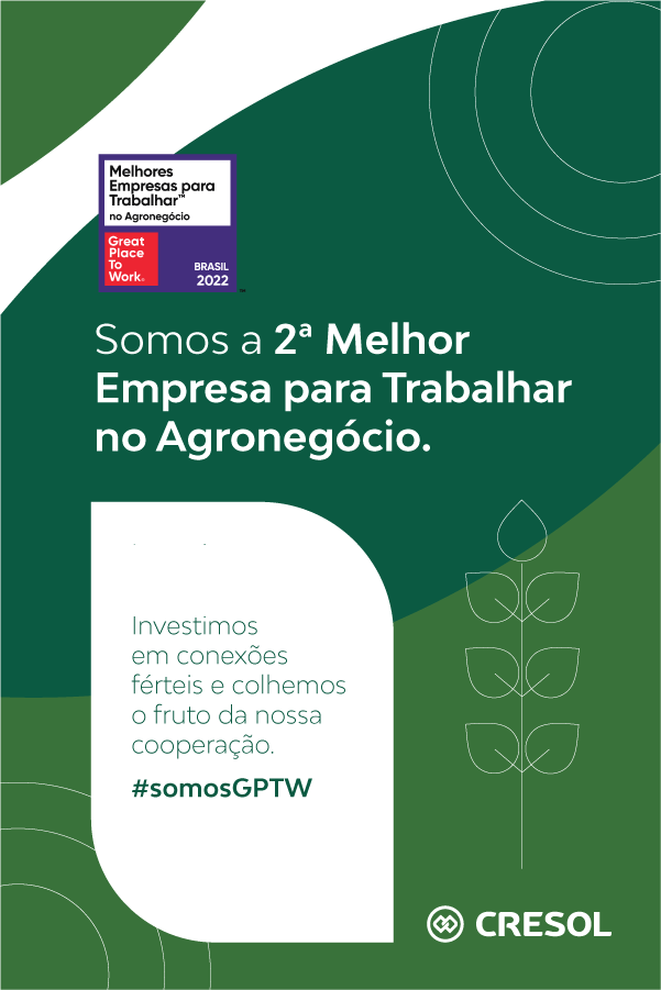 Cresol é a 2ª melhor instituição para trabalhar no agronegócio