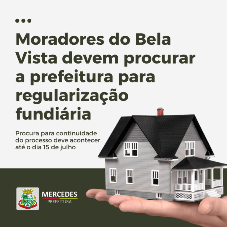 Moradores do Bela Vista devem procurar a prefeitura para dar sequência ao processo de regularização fundiária
