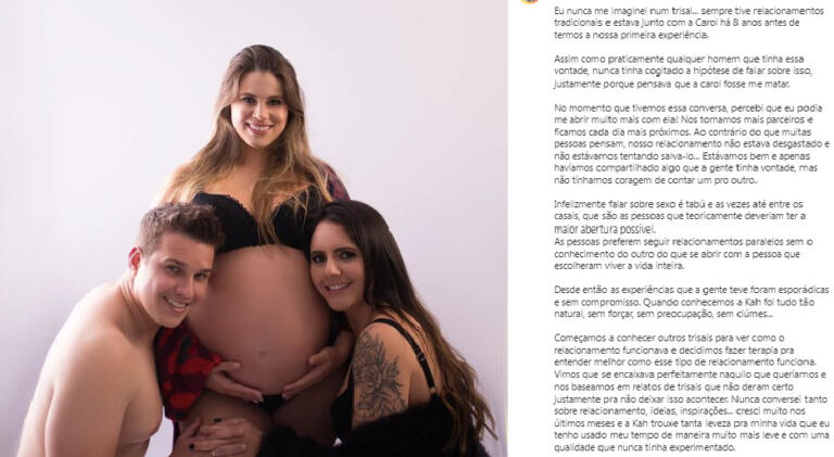 Filho de trisal nasce em hospital do Paraná e recebe sobrenome dos três pais: “Nos sentindo completos”