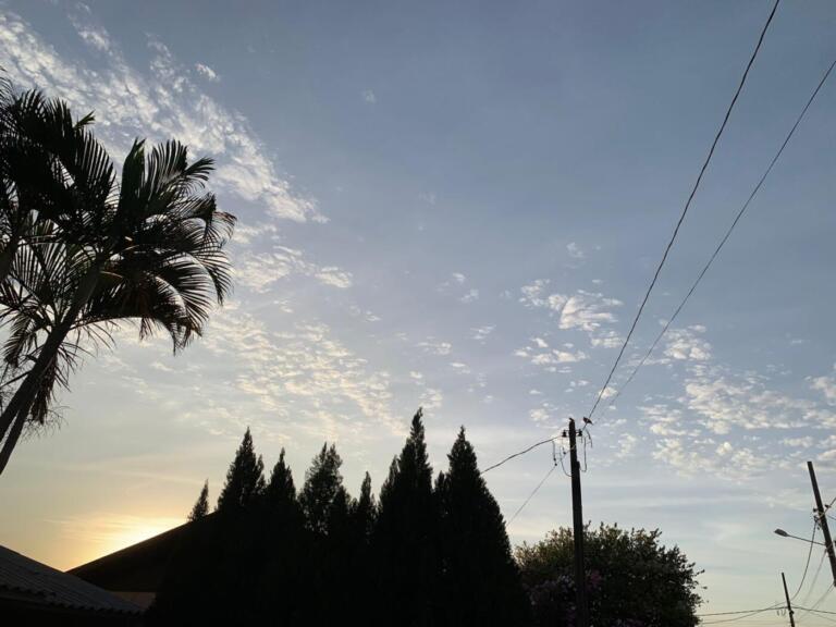 Segunda-feira começa com sol, mas deve terminar com chuva em Marechal Rondon