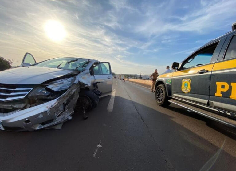 Motorista que causou acidente na BR-163 é detido pela Polícia Militar