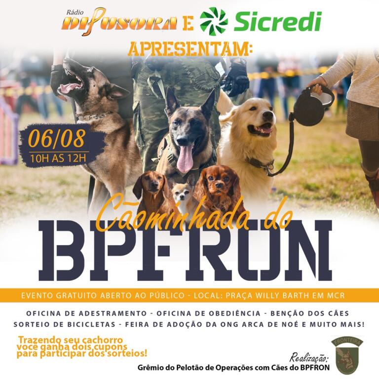 BPFron vai promover cãominhada no dia 06 de agosto