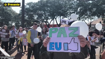 Em caminhada, estudantes propõem Dia da Paz para Marechal Rondon