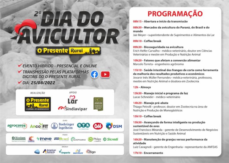O Presente Rural e Lar promovem 2ª edição do Dia do Avicultor na quinta-feira