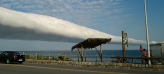 Chegada de frente fria causa fenômeno raro; veja