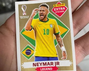 Kit 4 Figurinhas Legend Neymar Jr Copa Qatar 2022 Especial