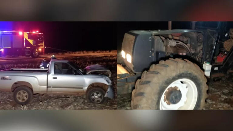 Motorista de caminhonete morre ao bater na traseira de trator em Toledo