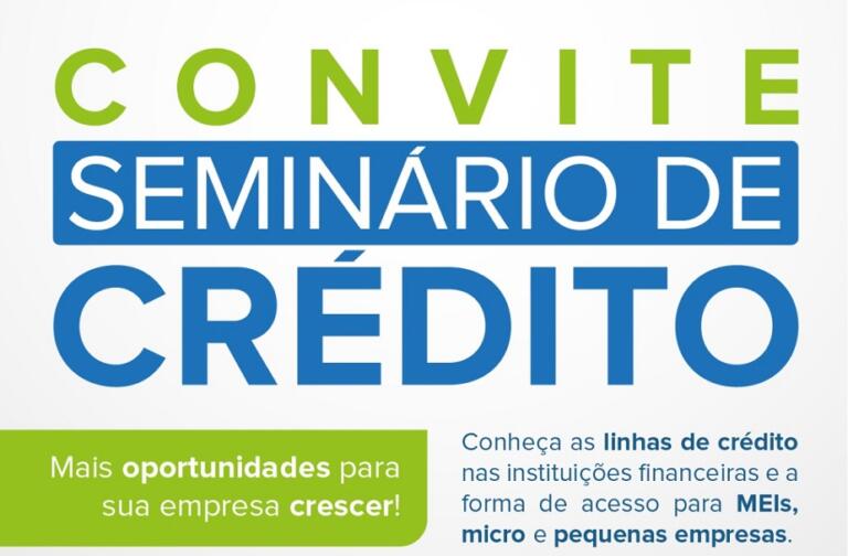 Seminário de Crédito será nesta quinta-feira