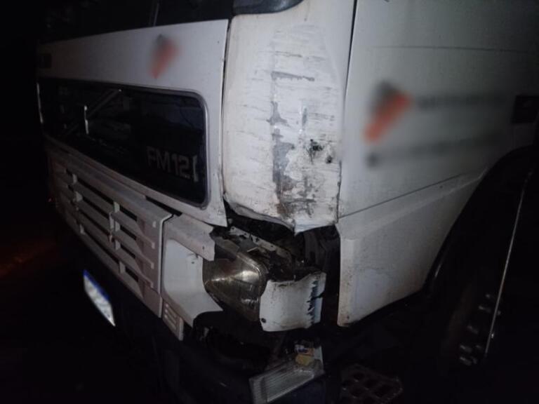 Acidente envolve carreta e caminhão na BR-163 entre Mercedes e Marechal Rondon