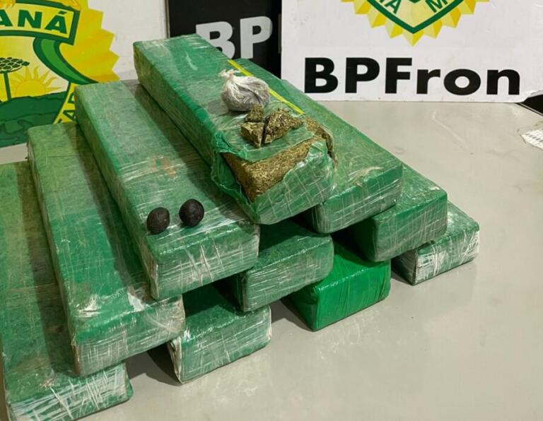 Jovem de 19 anos que transportava maconha e haxixe é abordada pelo BPFron em Guaíra