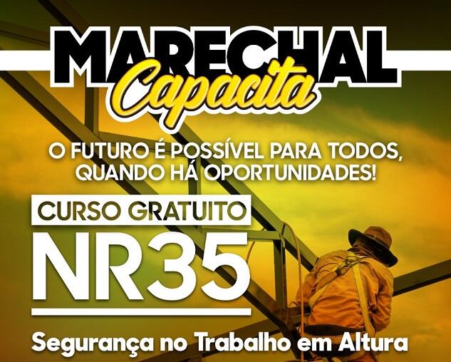 Abertas inscrições para mais um curso de Segurança no Trabalho em Altura – NR 35 em Marechal Rondon