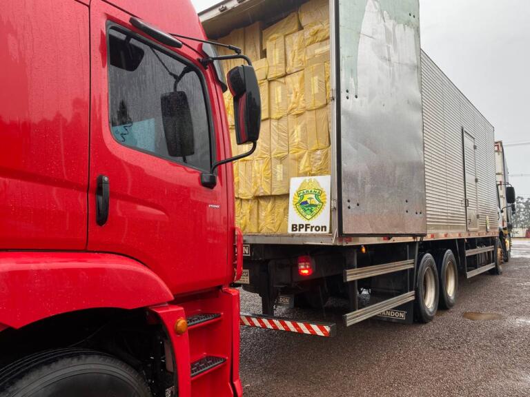 BPFron faz apreensão avaliada em R$ 6 milhões em Marechal Rondon; depósito dos contrabandistas foi encontrado