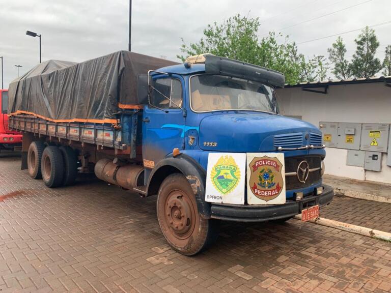 Caminhão e 35 mil pacotes de cigarros contrabandeados são apreendidos em Mercedes