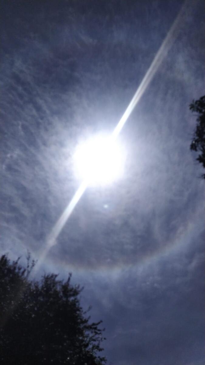 Círculo ao redor do sol chama atenção dos rondonenses; entenda o fenômeno