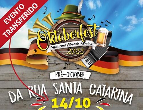 Pré-Oktoberfest da Rua Santa Catarina é transferida para sexta-feira