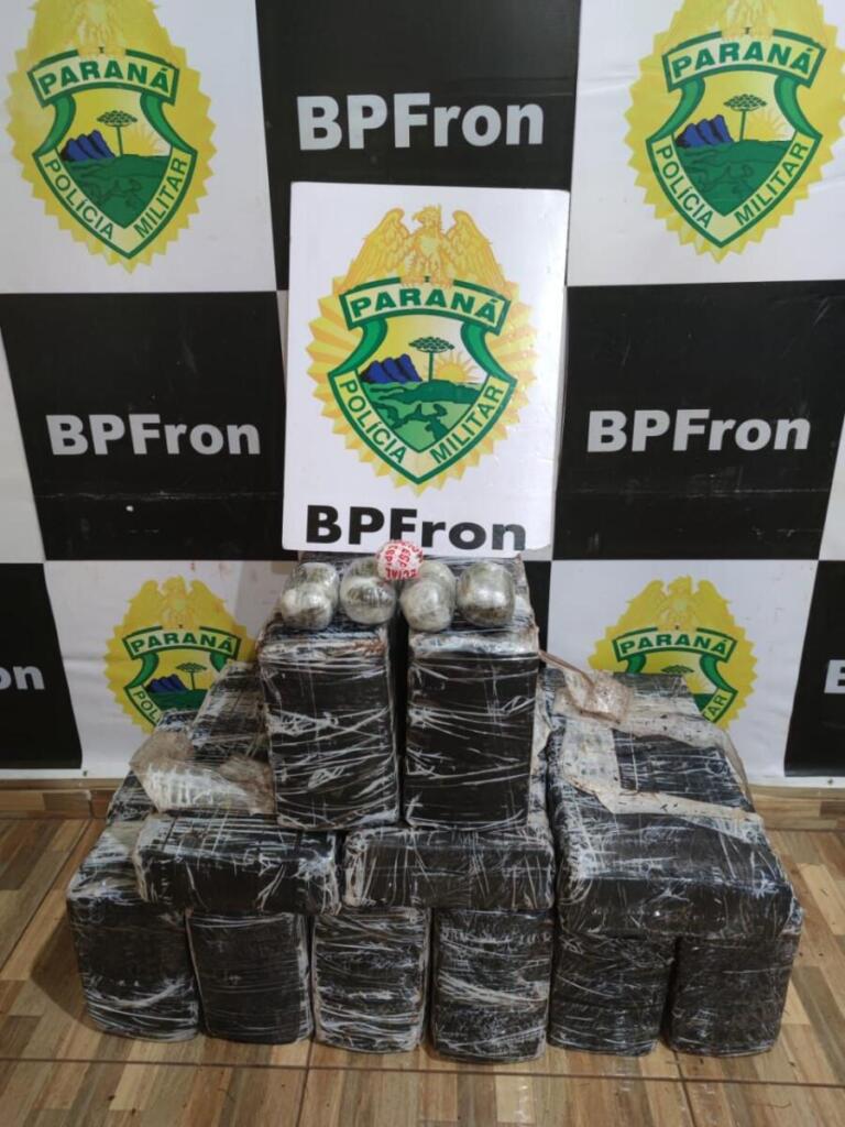 Maconha e haxixe são apreendidos pelo BPFron em Guaíra