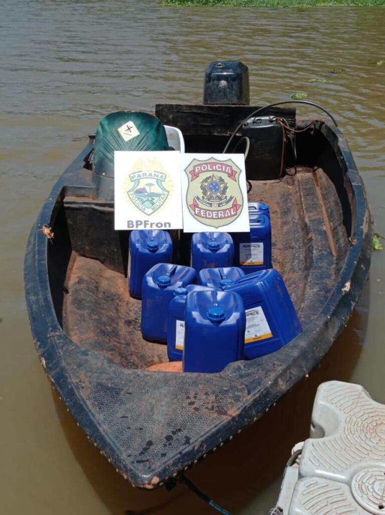 Ação integrada termina com apreensão de 220 litros de agrotóxicos contrabandeados em Pato Bragado