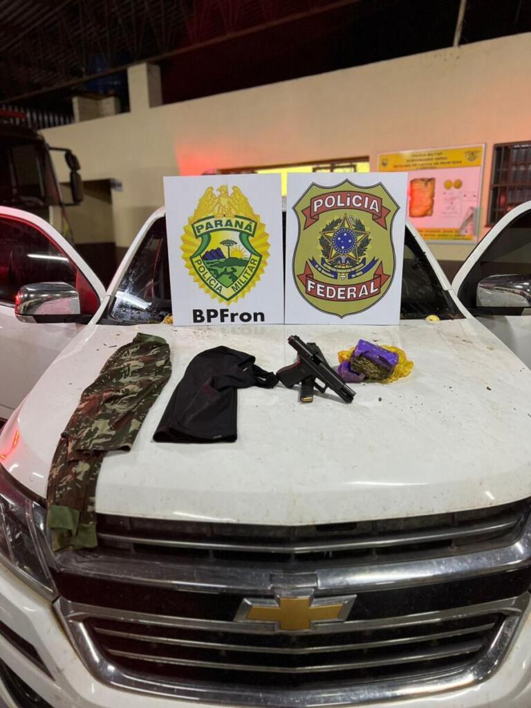 Agrotóxicos, droga, arma, contrabando e caminhonete são apreendidos pelo BPFron em Guaíra