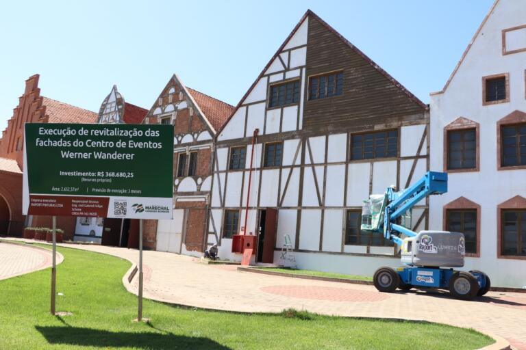 Começa a revitalização das fachadas do Centro de Eventos rondonense