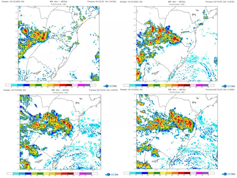 Sul do Brasil está sob alerta de chuva excessiva e fortes tempestades