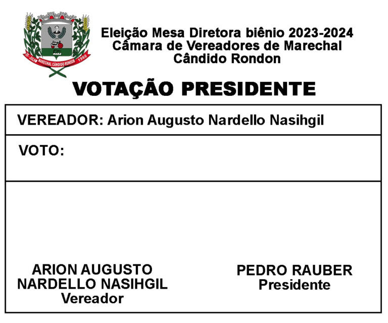 Sem voto secreto: Câmara de Vereadores de Marechal Rondon elege nova mesa diretora nesta sexta-feira