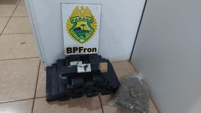 Menor de idade que transportava cerca de 12 quilos de maconha é abordado pelo BPFron em Marechal Rondon