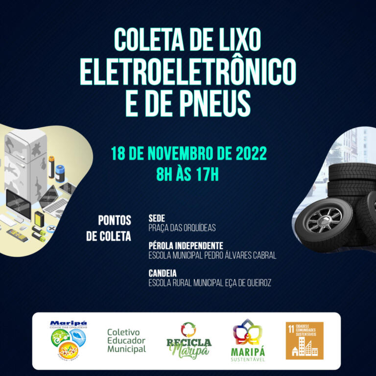 Maripá terá coleta de pneus e eletroeletrônicos na sexta-feira
