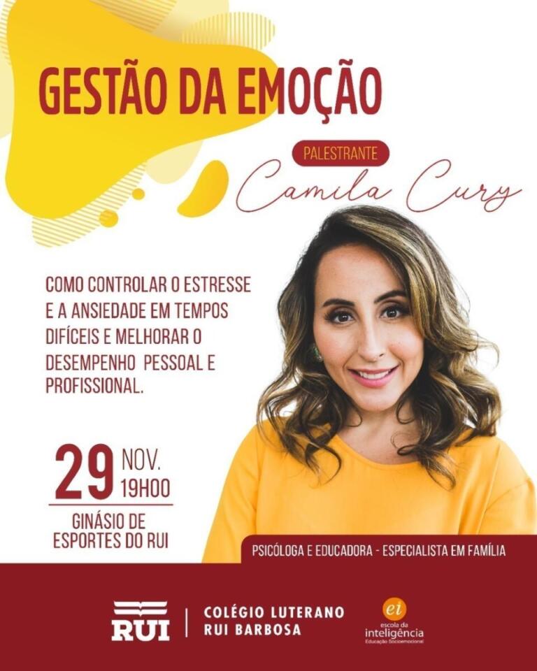 Colégio Rui Barbosa promove amanhã palestra sobre gestão da emoção