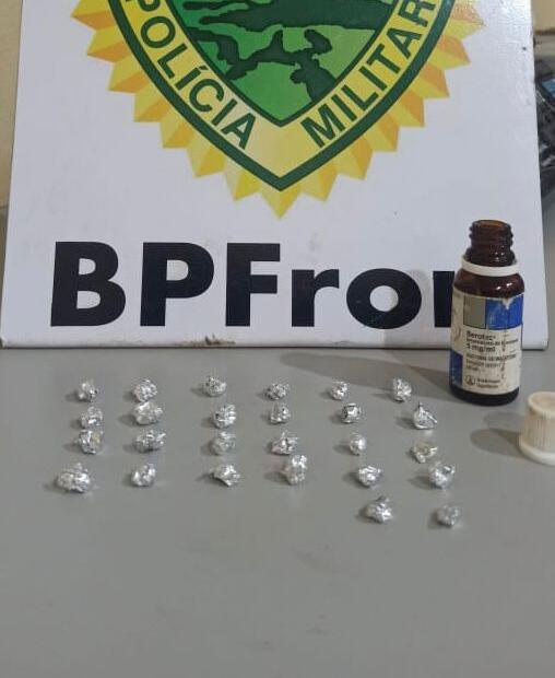 BPFron realiza encaminhamento de maior por tráfico de drogas na cidade de Guaíra