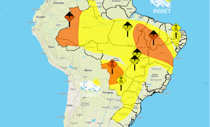Municípios da região entram em estado de perigo por conta da baixa umidade do ar, alerta Inmet