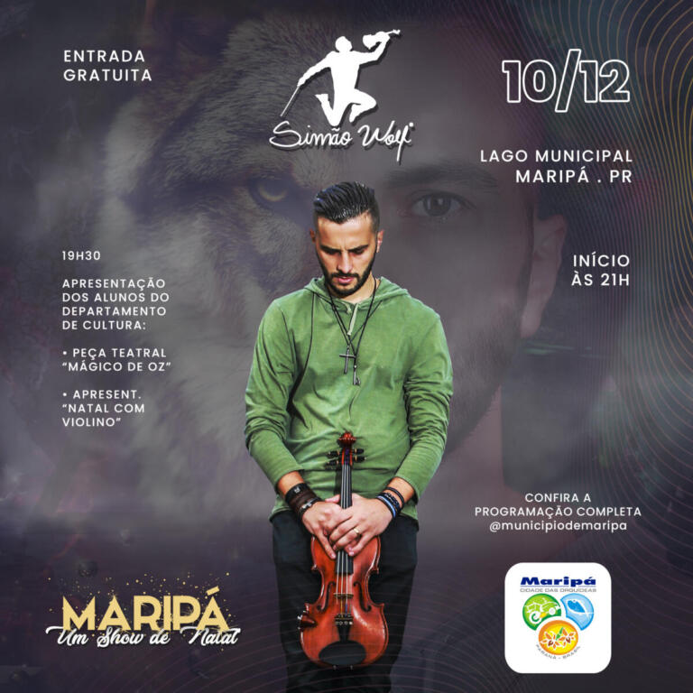 Show com violinista Simão Wolf acontece neste sábado em Maripá