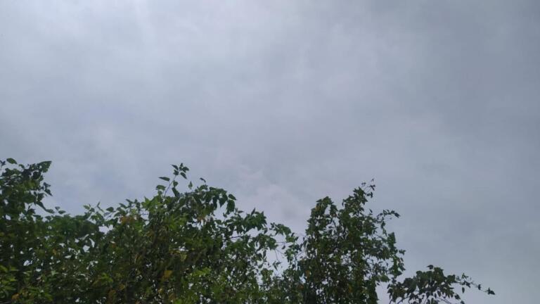 Fevereiro inicia com tempo parcialmente nublado e pancada de chuva