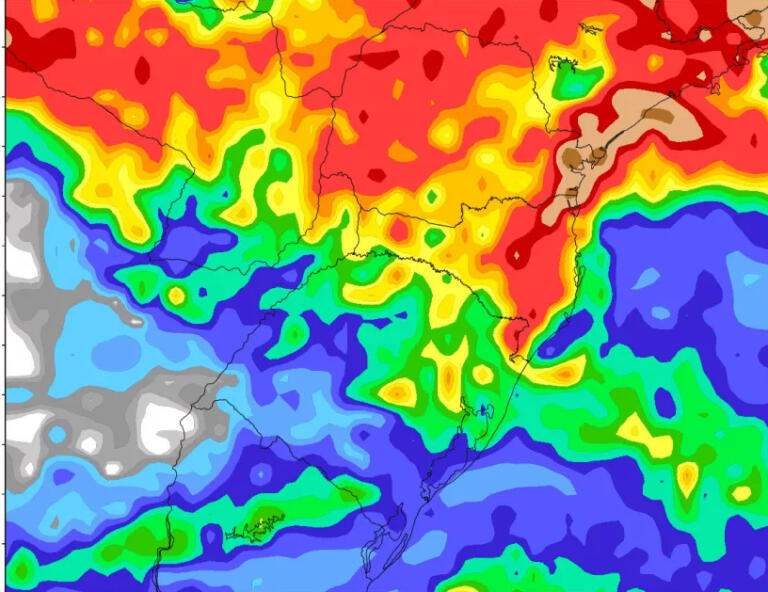 Paraná e Santa Catarina devem ter chuva frequente nos próximos dez dias