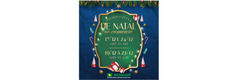 Quatro Pontes terá horário especial no comércio para fim de ano