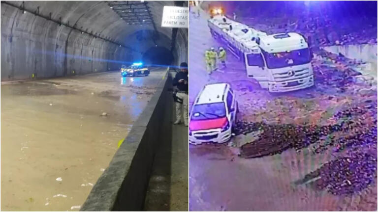 Chuva alaga Balneário Camboriú e BR-101 é interditada entre Curitiba e Florianópolis