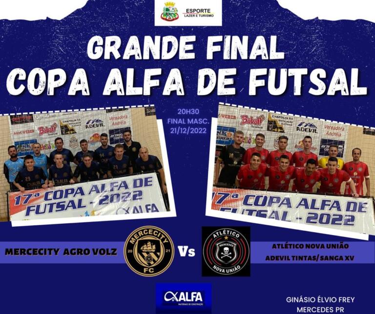 Final da Copa Alfa de Futsal acontece nesta quarta-feira em Mercedes