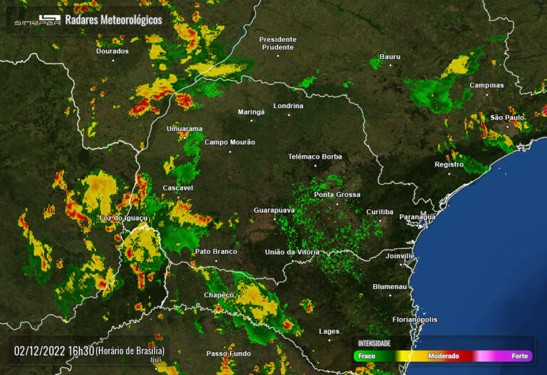 Defesa Civil alerta para risco de chuvas intensas, raio e vendaval