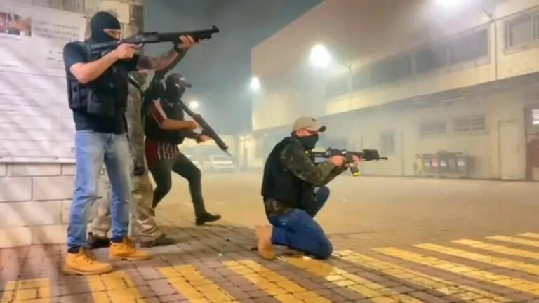 Com ruas fechadas, simulado contra crimes violentos é realizado em município da região