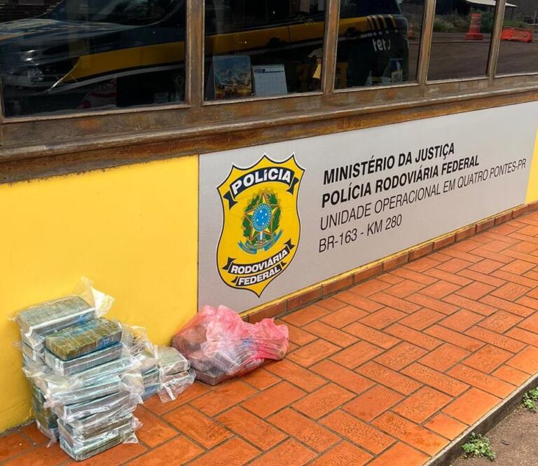 29 quilos de pasta-base de cocaína são apreendidos em tanque de combustível de automóvel em Quatro Pontes