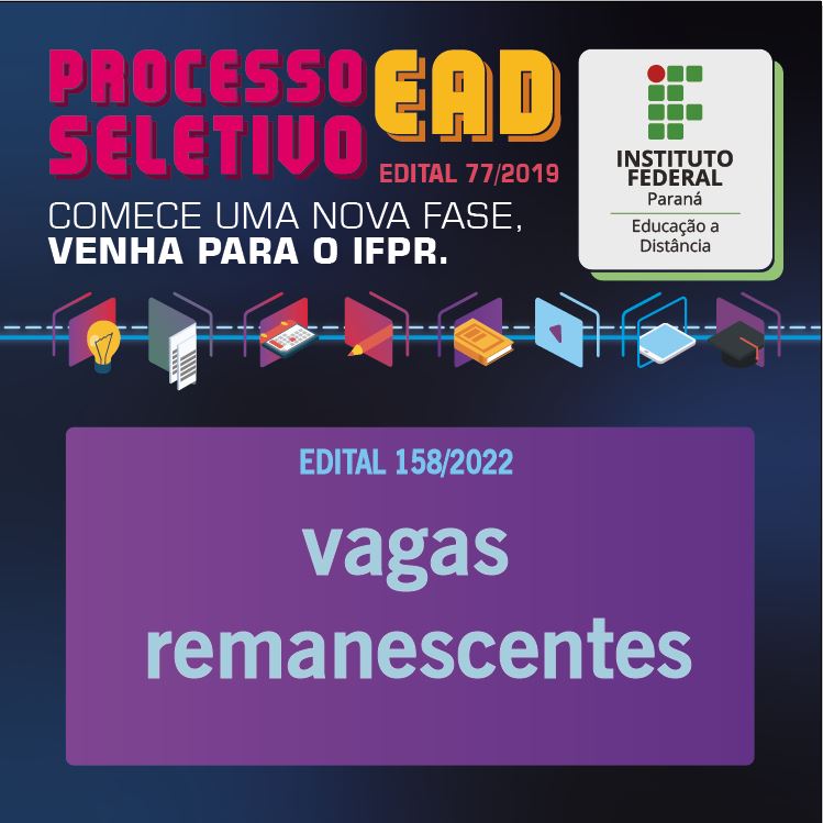 IFPR abre vagas remanescentes para cursos EaD em Marechal Rondon