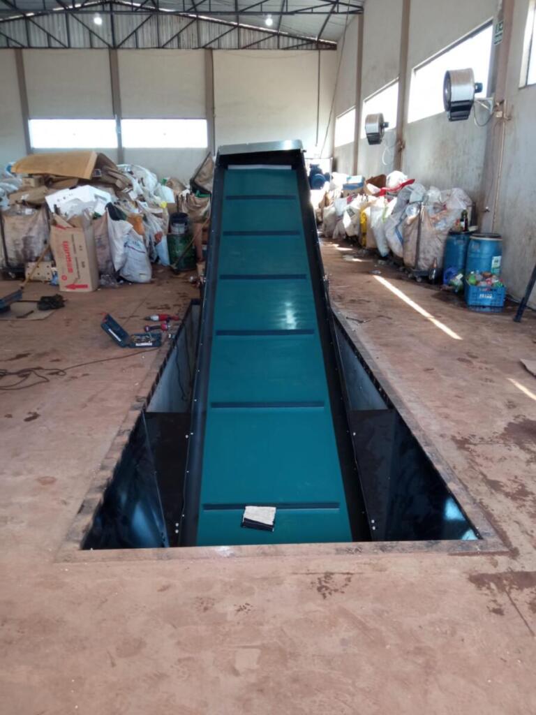 Esteira de elevação vai melhorar recepção e triagem de recicláveis em Nova Santa Rosa