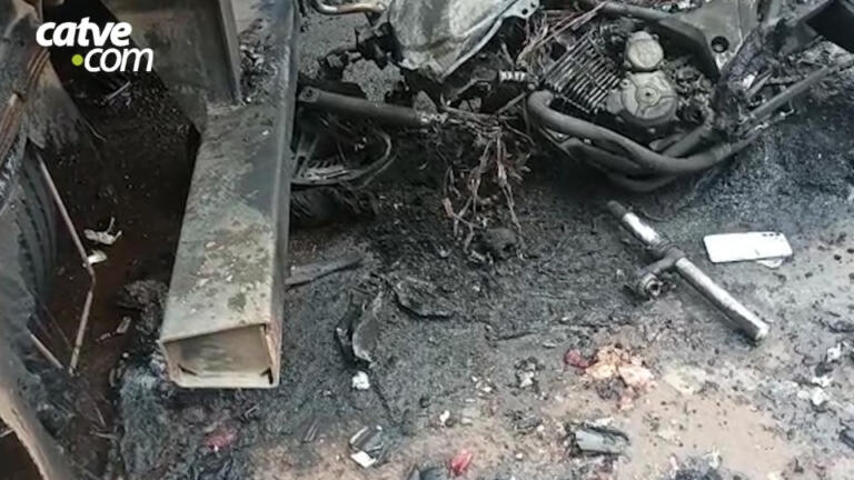 Moto bate em caminhão, explode e motociclista morre em Toledo